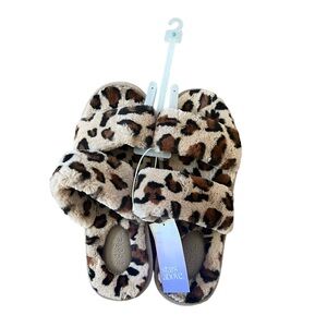 Women's Royal Leopard Slide Slippers - Stars Above- Brown 9